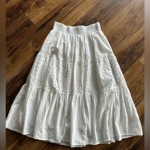 Nine West White A-Line Skirt
